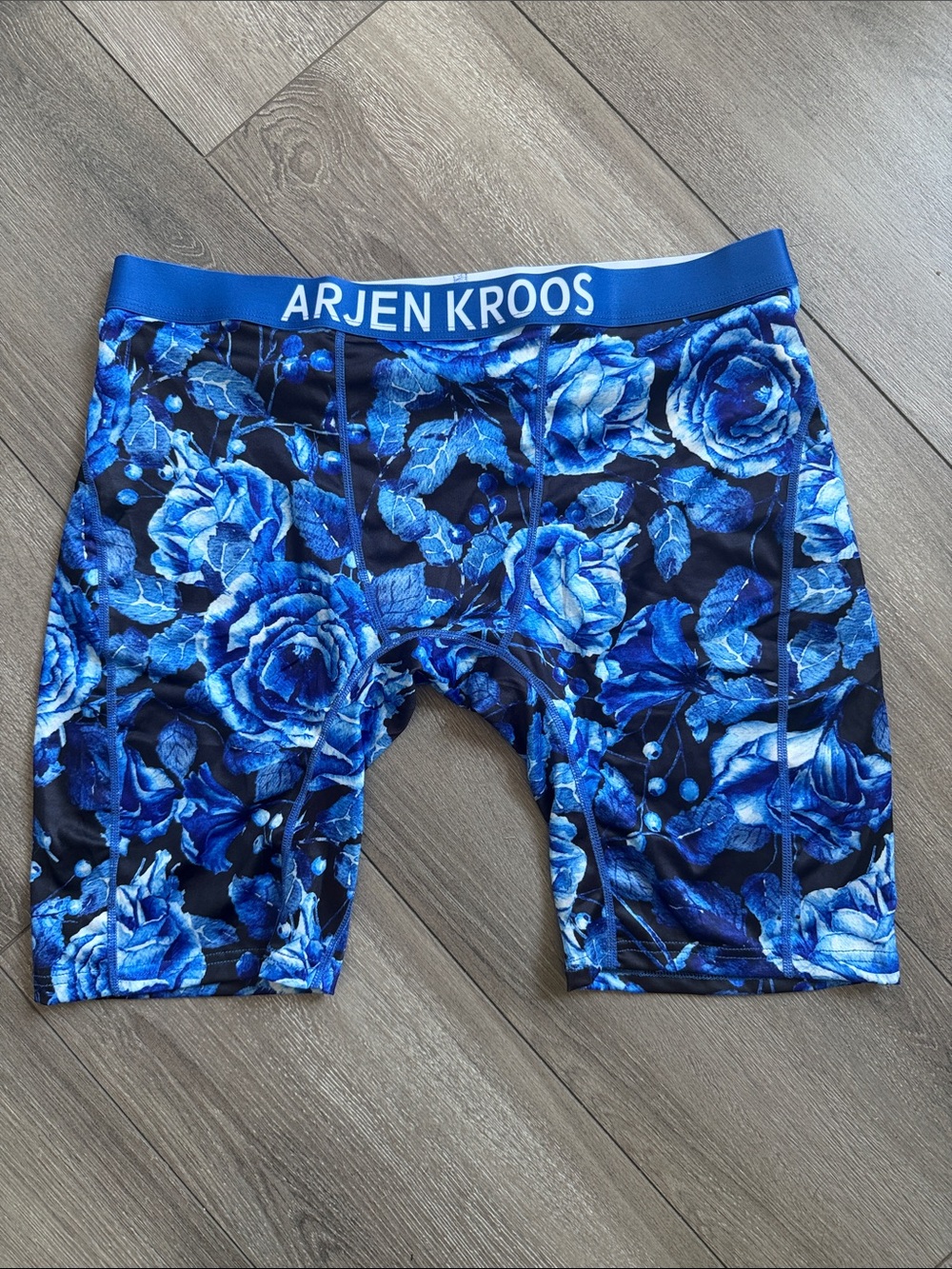 ARJEN KROOS Men’s Blue Floral Boxer Briefs
